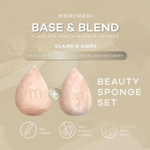 Mercredi - BASE & BLEND Flawless Finish Makeup Sponge (Beauty Sponge)